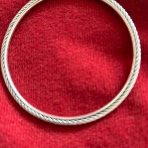 Authentic David Yurman 3mm Cable Classics Silver Bangle – Small